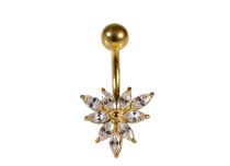 Banana Steel Gold Flower Strass | Itc