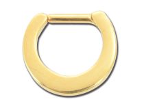 Gold-plated Steel Septum Ring with Hinge | Itc