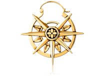 Gold-plated Creole style Pendant Steel for Tunnel motif 5 Hélices | Itc