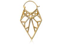 Gold-plated Creole style Pendant Steel for Tunnel Losange pattern | Itc