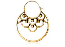 Créole style Gold plated Steel Pendant for Tunnel ronf style Écailles | Itc