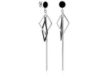 Pair of Double Losange Pendant Earrings | Itc