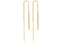 Pair of Earrings with Chains and Straight Pendant | Itc