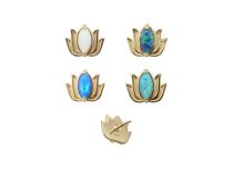 Threadless accessory CoCr Pvd Gold 0.5X8 lotus motif