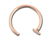 Open Rose Gold Steel Ring with Disc 3 mm | Itc