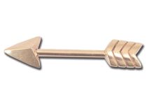 Barbell Acier Doré Rose motif Arrow | Itc