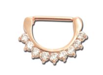 Steel Nipple Pink Clickers Strass White | Itc