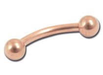 Banana Steel Pink Gold with Balls 3 mm | Itc