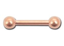 Barbell Steel Gold Rose with Balls 3 mm | Itc