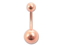 Steel navel banana Pink with balls 5 / 8 mm | Itc
