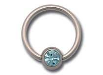 Steel Ring Ball 4 mm Colored Crystal | Itc