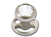 Titanium Dermal Implant 3 mm Disc with White Crystal | Itc