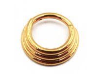 Hinge Ring Titanium PVD Gold Sterile Patterned | Itc
