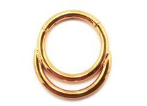 Hinge Ring Titanium PVD Gold Sterile Moon motif | Itc