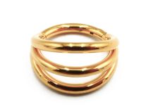 Hinge Ring Titanium PVD Gold Triple Pattern Sterile | Itc