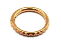 Hinge ring Titanium PVD Gold Sterile pattern tips | Itc
