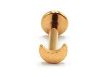 Labret Titanium PVD Gold Internal Sterile Crescent Moon pattern | Itc