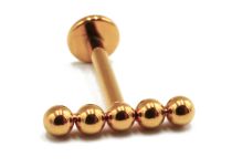 Labret Titanium PVD Gold Internal Sterile pattern 5 Straight balls | Itc