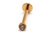 Labret PVD Gold Interne Sterile à Strass | Itc