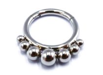 Titanium Hinge Ring Sterile pattern Tribal Asia Ball | Itc