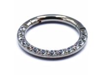Titanium Hinge Ring Sterile Strass Pattern Side | Itc