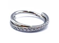 Ring Hinge Titanium Sterile Twist Strass White | Itc