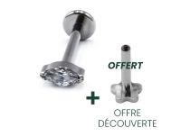 Labret Titane Interne Stérile motif Ovale Strass Blanc | Itc