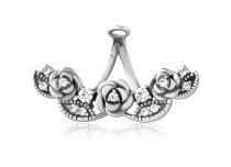 Steel Pendant for Navel Banana 3 Roses with White Rhinestones | Itc