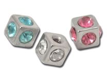Steel Blue White Strass Thimble | Itc