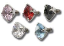 Accessoire vis Interne Serti Griffé Rond Coloré | Itc