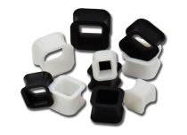 Lot of Flexible Tunnels Silicone Square Black and White | Itc