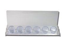 Acrylic display 10 x 4 cm round accessory boxes