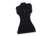 12-place jewelry display acryl. Black