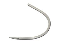 Sterile triple-bevel curved needle