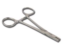 2.5 mm stainless steel dermal forceps, 11 cm long