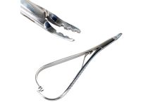 Stainless steel clamp for surface-mounted jewelry 14 cm