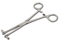 Stainless steel septum clamp. External tube