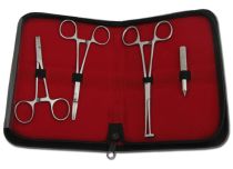 Set of 4 stainless steel piercing pliers