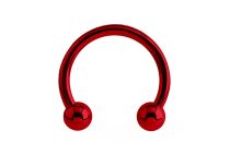 Red Steel Horseshoe with Balls | Itc