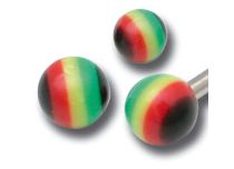 Set of 5 Acrylic Rasta Balls |Itc
