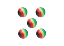 Set of 5 Acrylic Rasta Balls |Itc