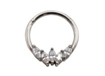 Steel Hinge 5 Strass Canopies White | Itc