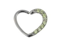 Steel Heart Ring Set with Crystals | Itc
