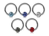 Colored Crystal Ring 2.5 mm | Itc