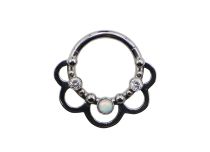 Titanium hinge ring floral pattern | Itc