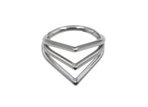 Titanium ring hinge pattern 3 triangles | Itc