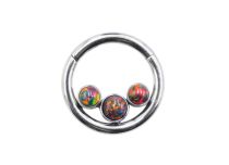 Titanium ring hinge triple ball pattern| Itc