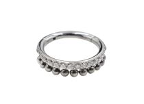Titanium hinge ring with rhinestone pattern| Itc