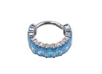Titanium ring hinge multi rhinestone pattern| Itc