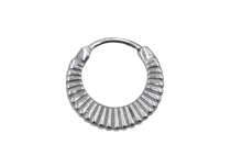 Anneau acier charnière rond / rayure